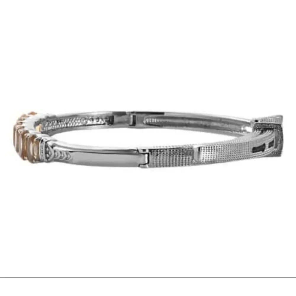 Brazilian Citrine Bangle Bracelet